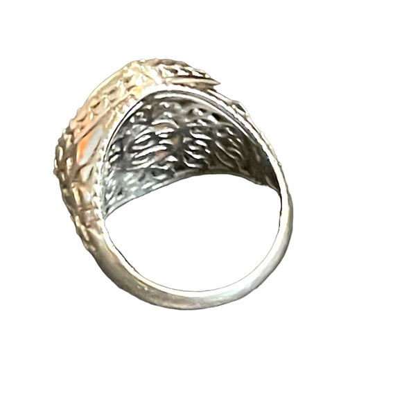 Stunning designer DP 925 sterling Moonstone fancy heavy handmade ring - Picture 8 of 11